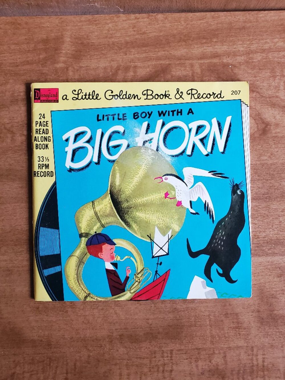 Vintage Little Boy with the Big Horn Little Golden Book and Record
